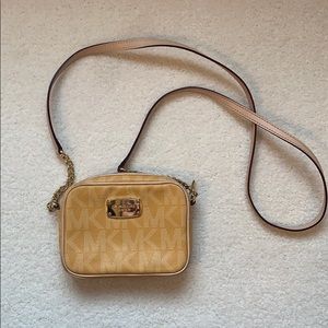 Michael Kors Yellow Leather Crossbody Bag
